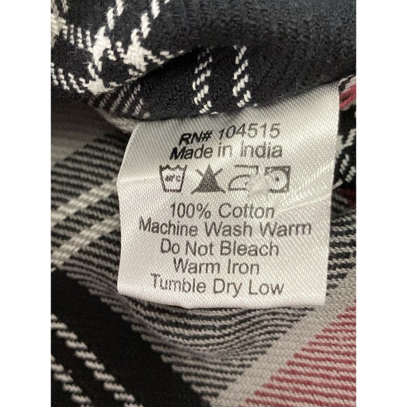 PD&C Men’s XXL Plaid Flannel Button Down Shirt Long Sleeve Casual Outdoor - Picture 7 of 9